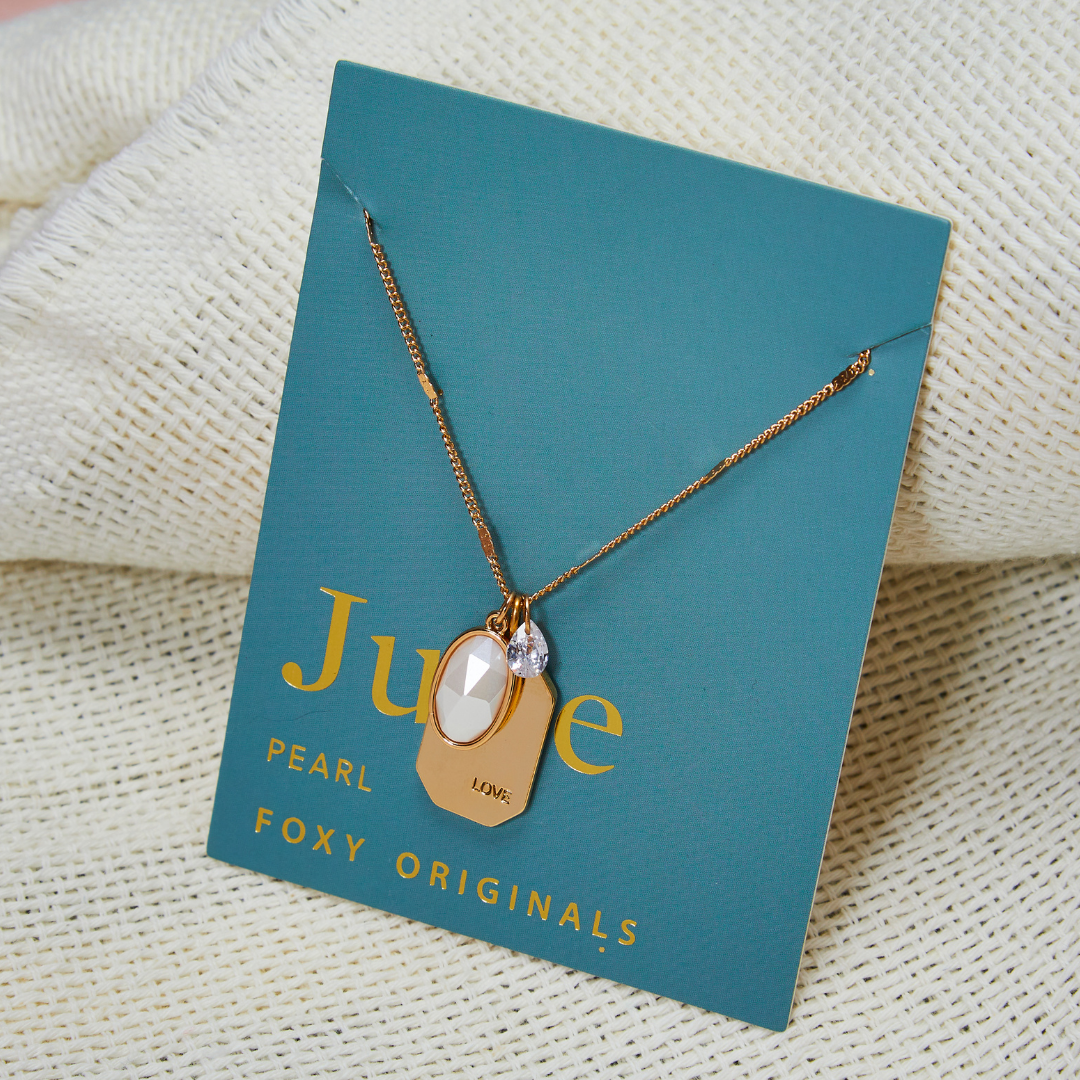 June Birthstone Necklace | Birthday Jewelry