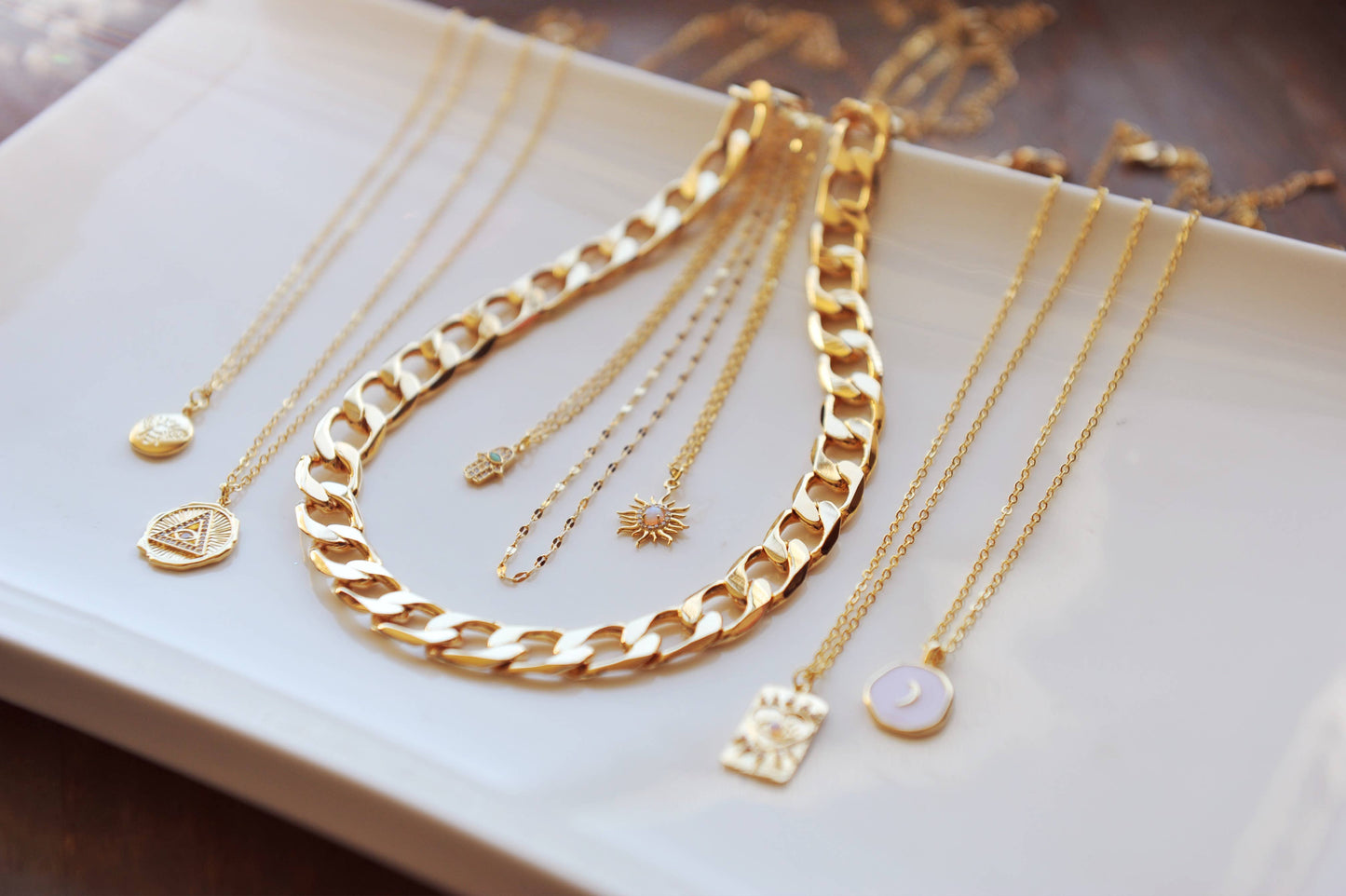 Chunky Flat Link Necklace