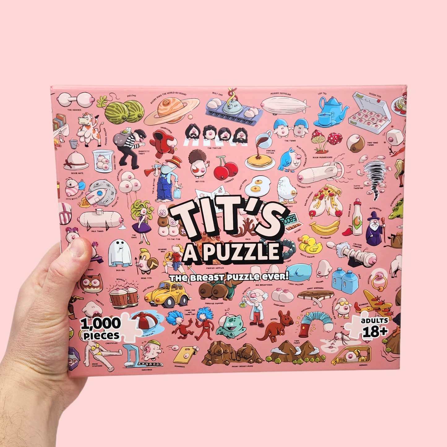 Tit's A Puzzle - Funny Boob Themed 1000 Piece Jigsaw Puzzle