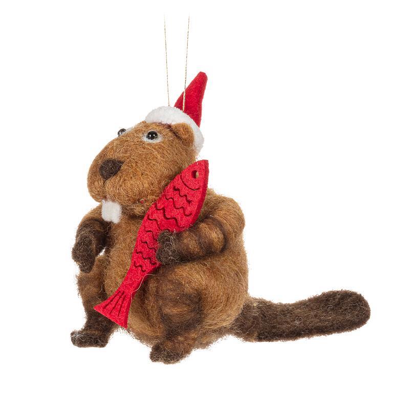 Beaver Felt Ornament