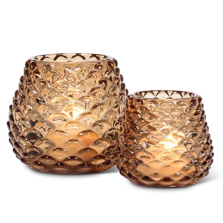 Pine Glow tea-light holder small