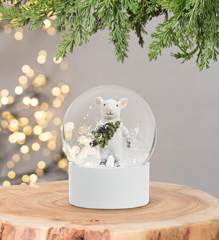Snowglobe ski mouse Small