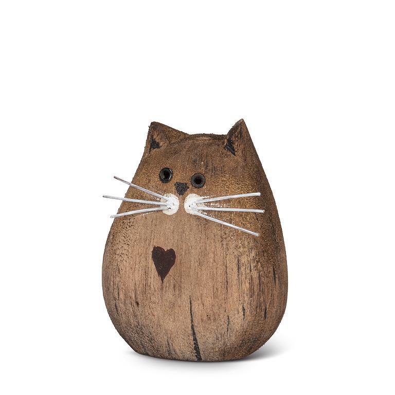 Wooden Cat Bookcase Ornament