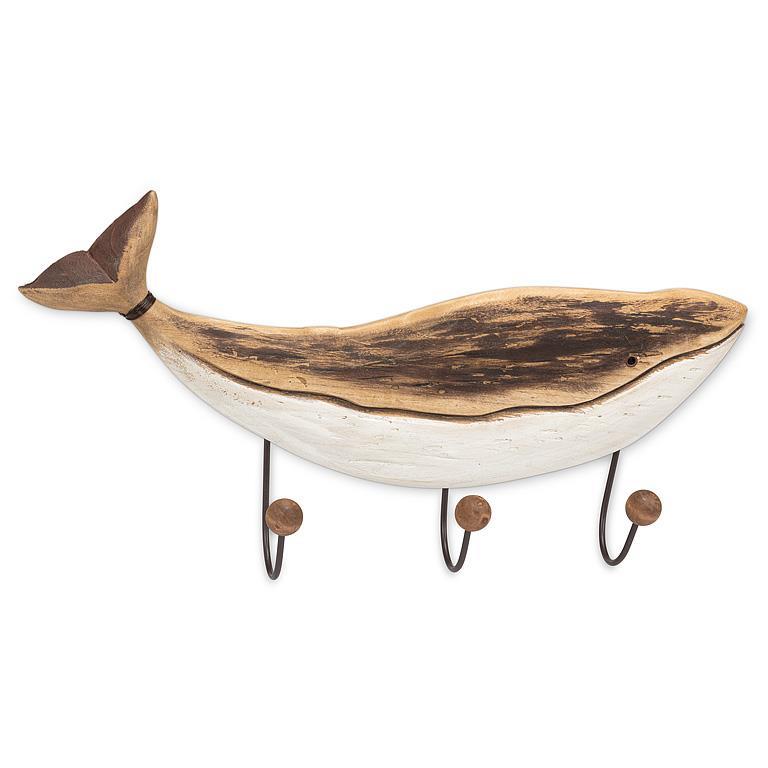 Whale Triple Hook Wall Hanging