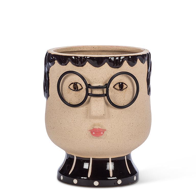 Face with Glasses Planter