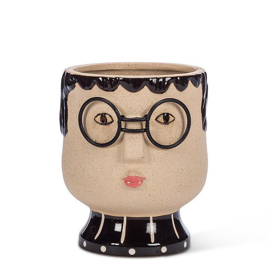 Face with Glasses Planter