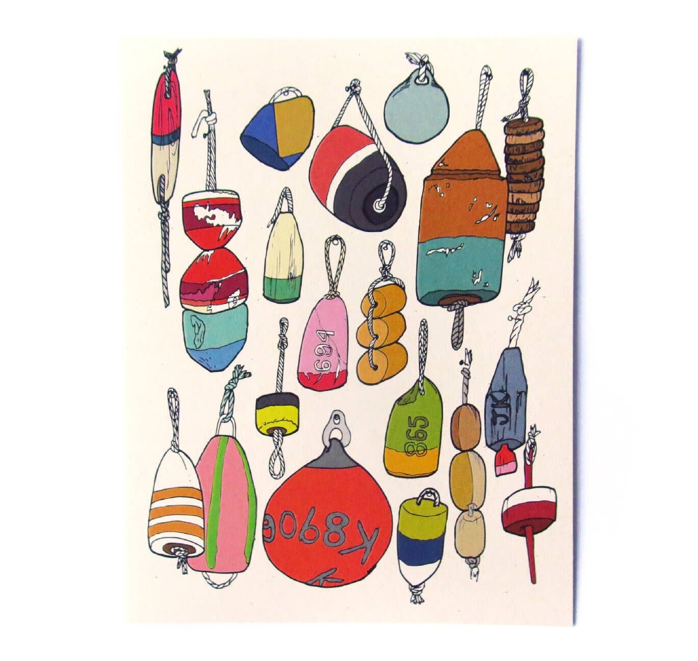 Colorful Buoy Everyday Greeting Card