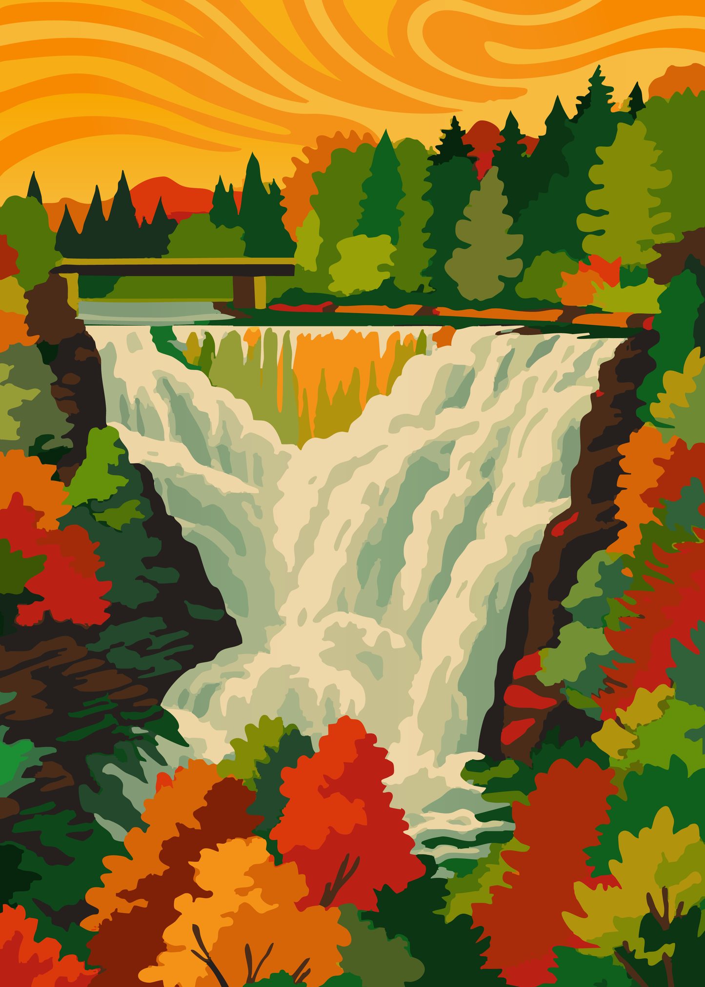 Autumn Cascade | 1000-Piece Puzzle | Designed in Canada