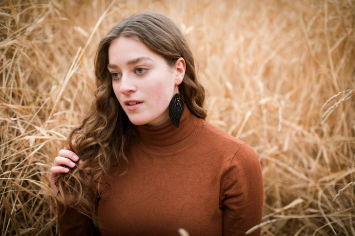 Balsam Leaf Wooden Earrings