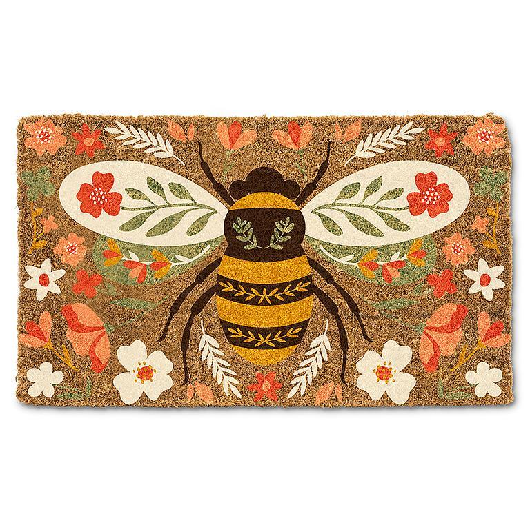 Floral Bee Doomat