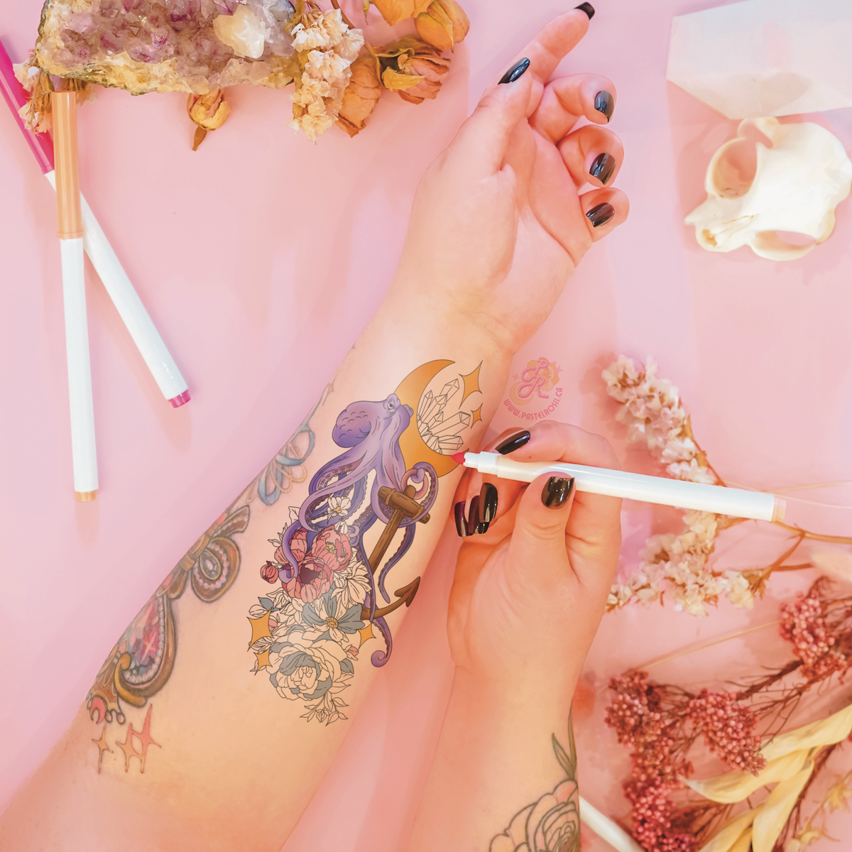 Moonlit Tides Temporary Tattoo