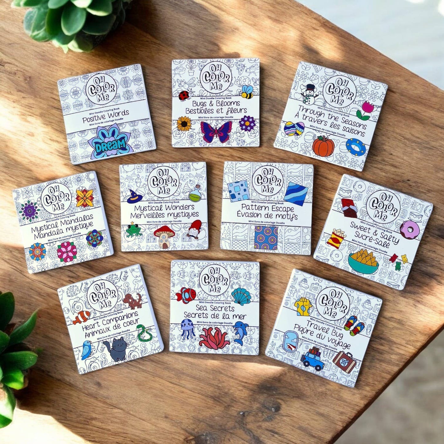 Mini Coloring Book Heart Companions, 4"x4", Stocking Stuffer
