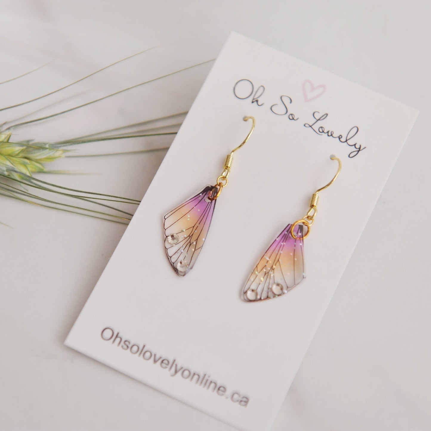 Sparkle Butterfly Wing Earrings
