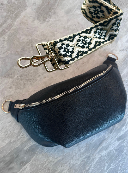 Oversize crossbody bag - Black