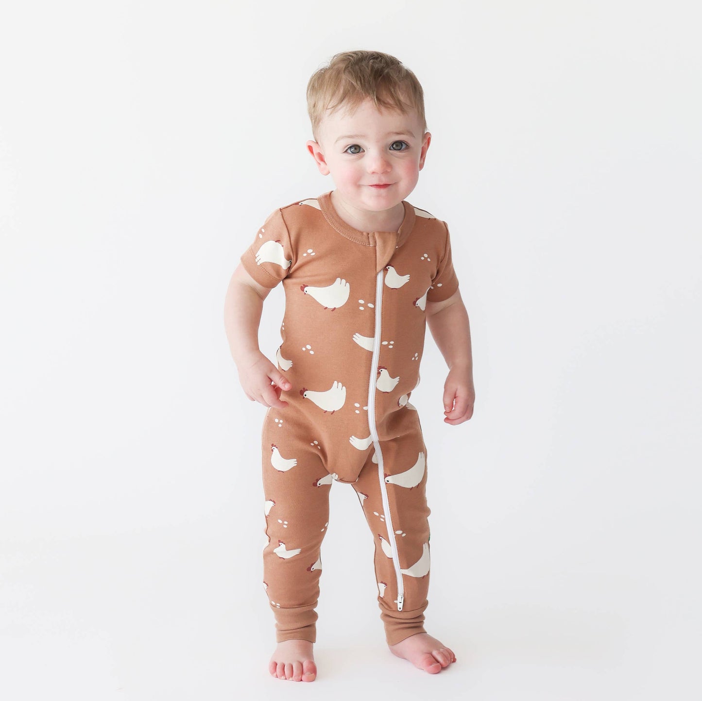 Signature Print '2-Way' Zip Romper - Short Sleeve: Oh Canada / 6-12 Months