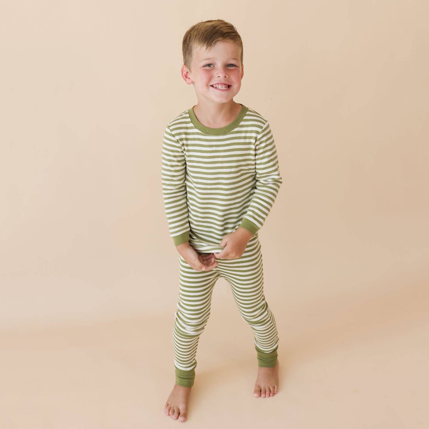 "My Jammies" Organic Striped Kids' Pajamas