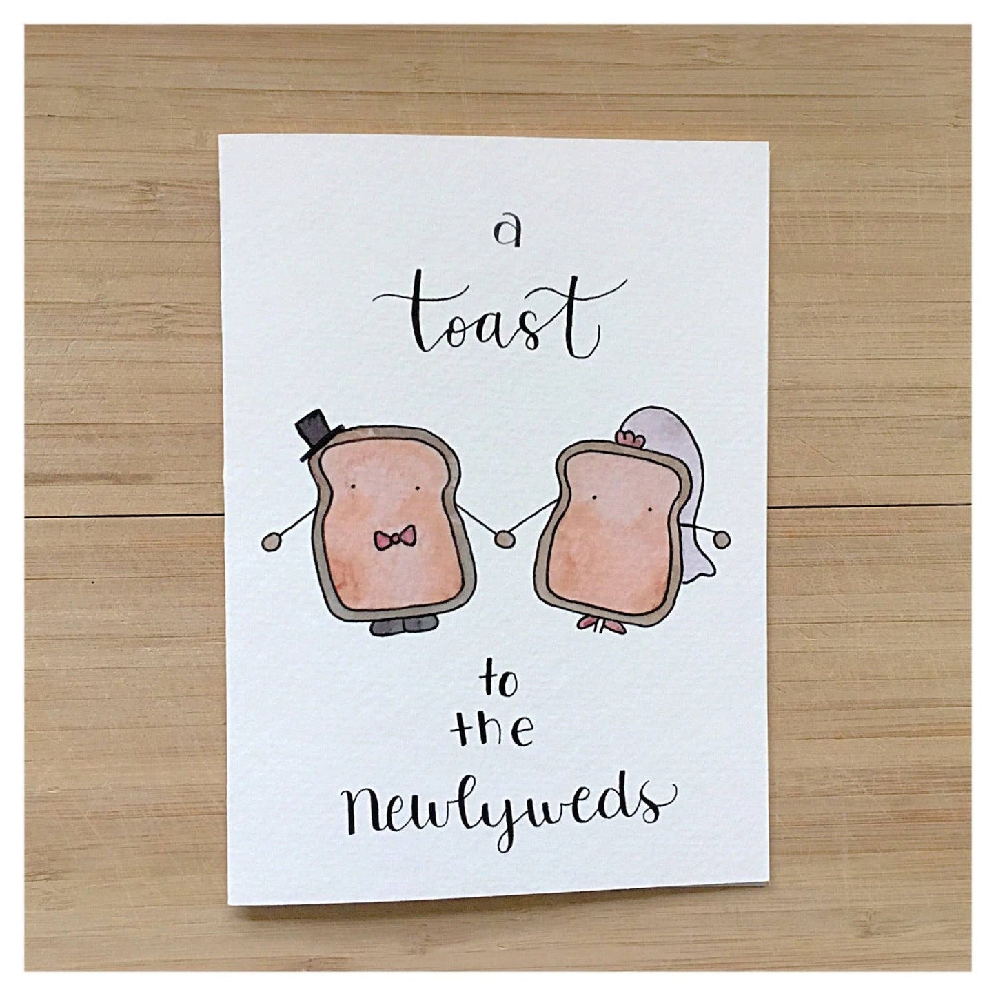 A Toast To The Newlyweds Card - Bride and Groom Toast