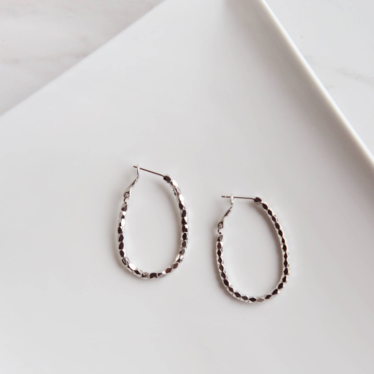 RAYA, Beaded Hoop Earrings