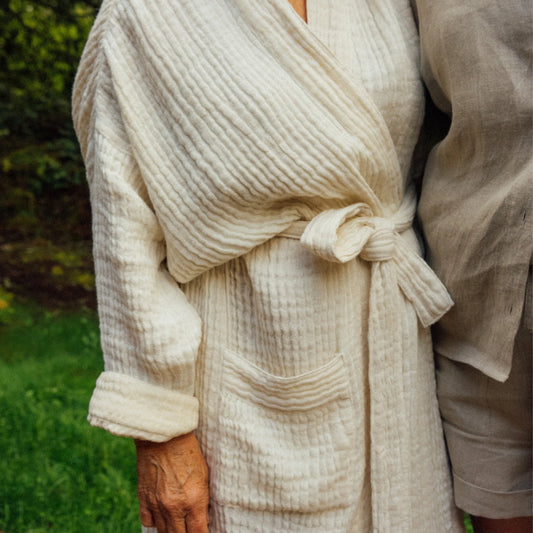 Crinkle Linen/Cotton Robe