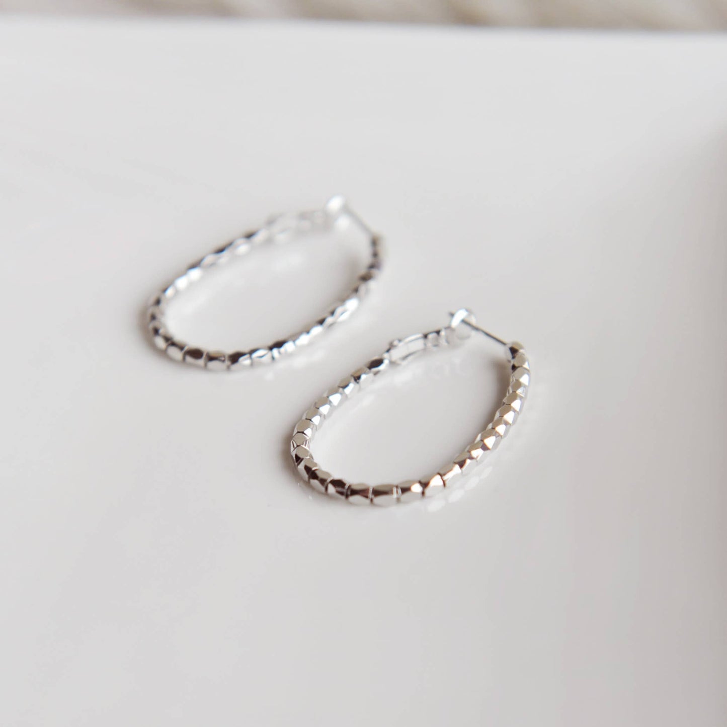 RAYA, Beaded Hoop Earrings