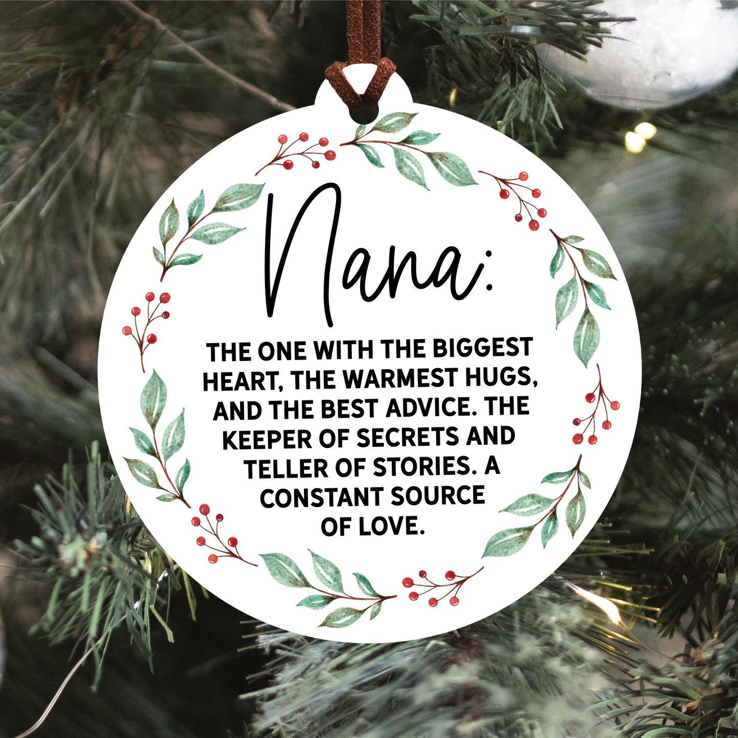 Grandma Definition Christmas Ornament