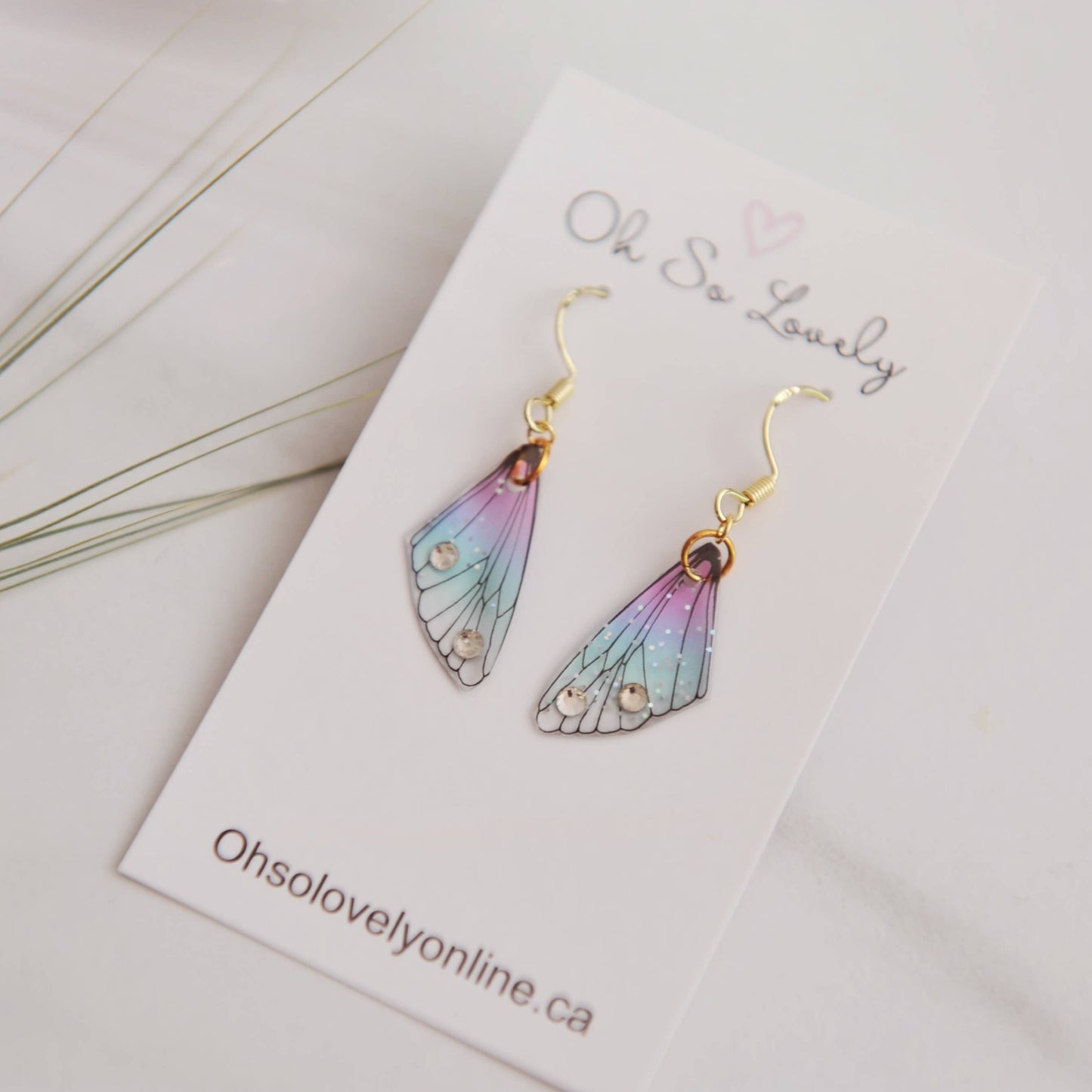 Sparkle Butterfly Wing Earrings