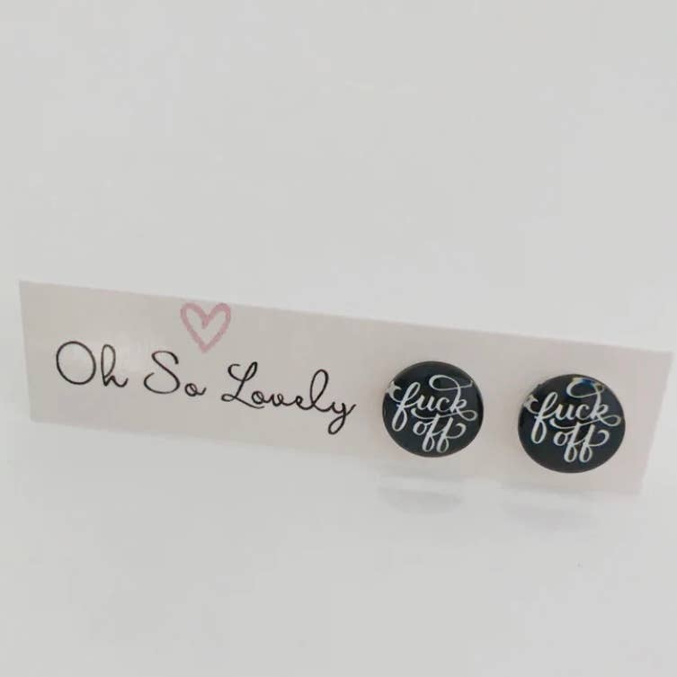 Swear word earrings, bad words, swearing jewelry