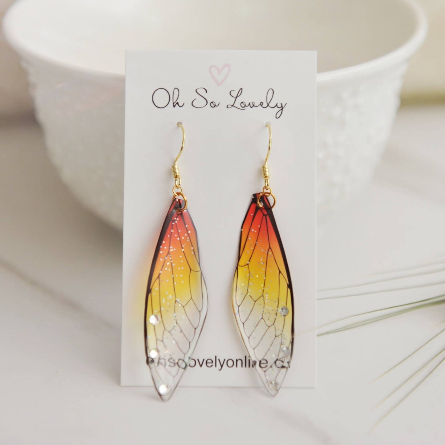 Sparkle Butterfly Wing Earrings