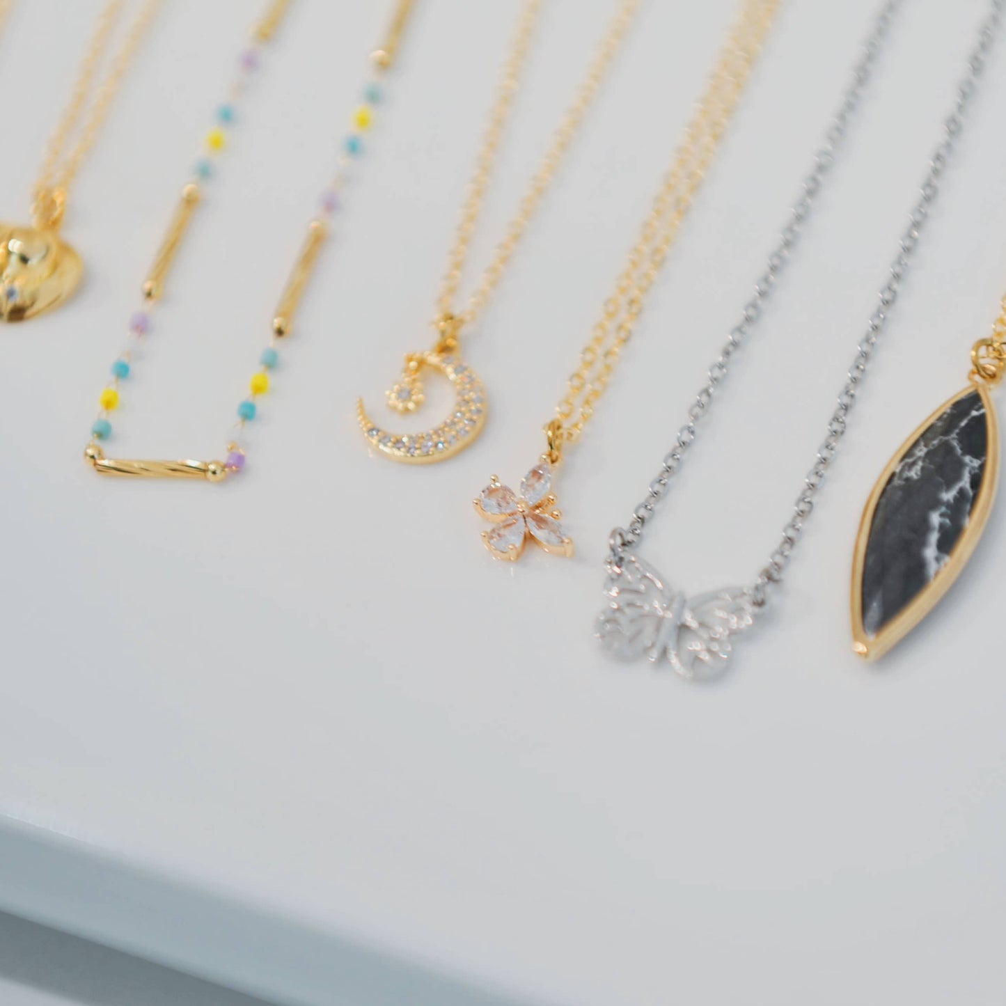 Tiana colored bead chain necklace