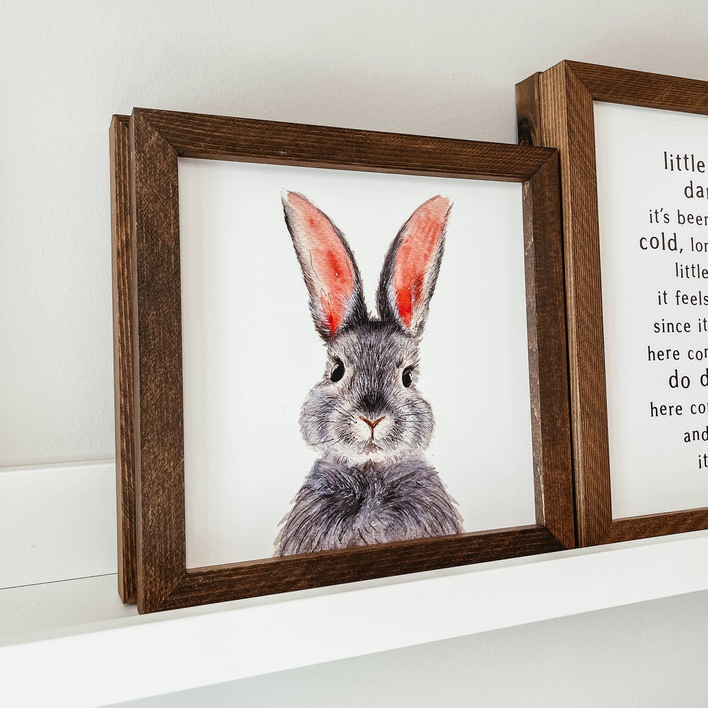 Bunny Sign | Framed Easter Sign-knotty design