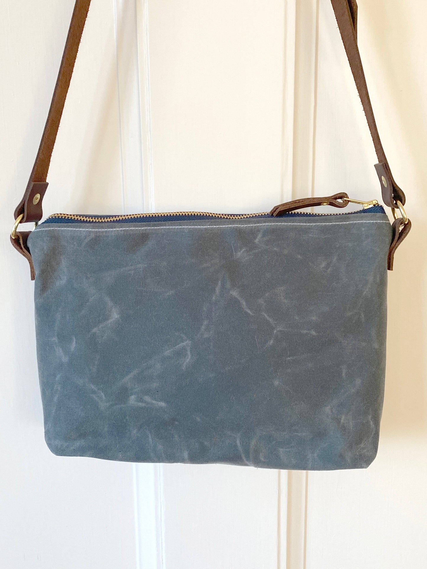 Western Boho Style Crossbody: Waxed Canvas, Pendleton wool