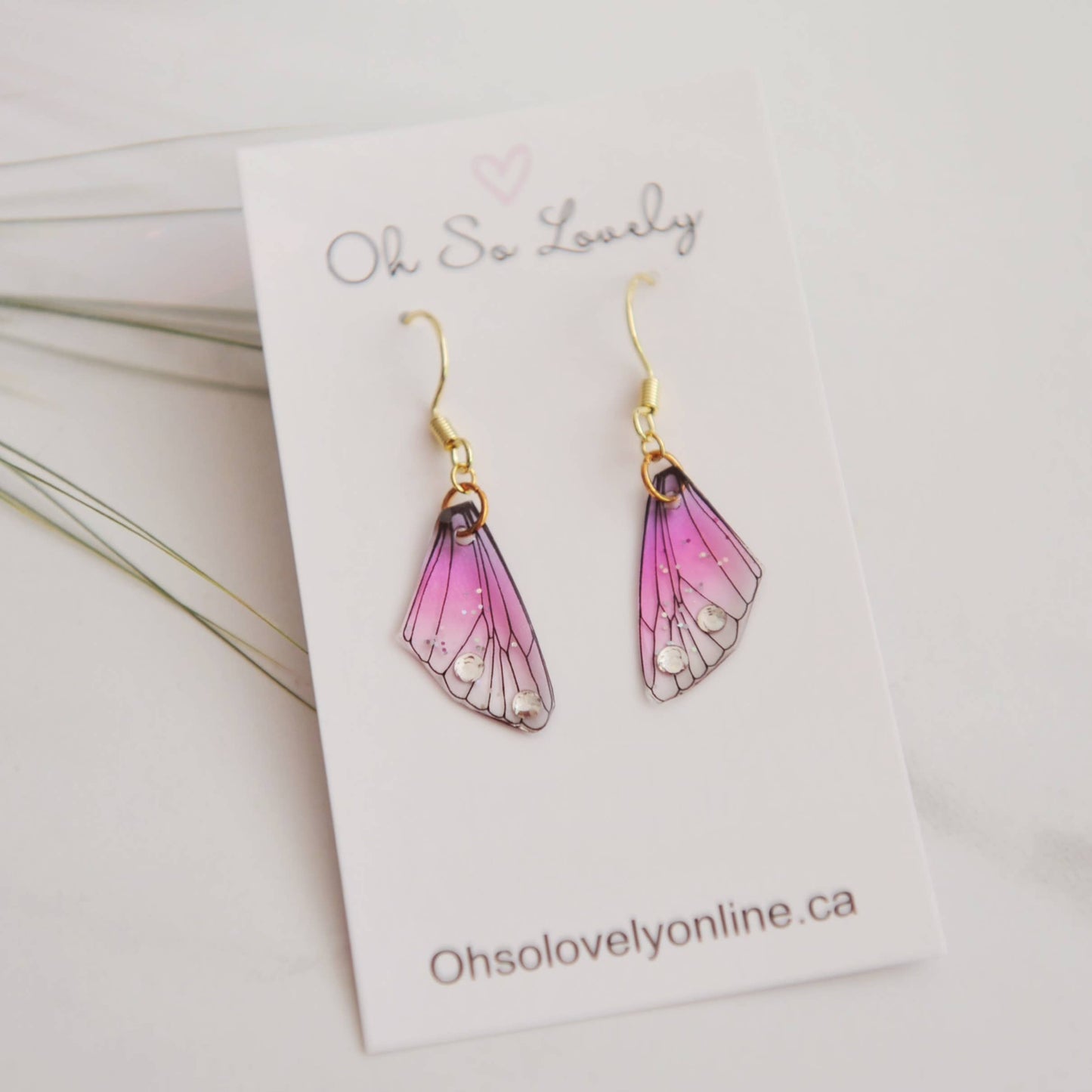 Sparkle Butterfly Wing Earrings