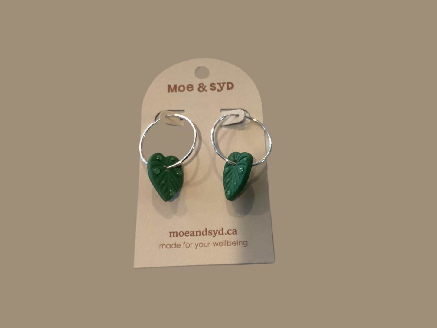Leaf Clay Dangles- Moe and Syd