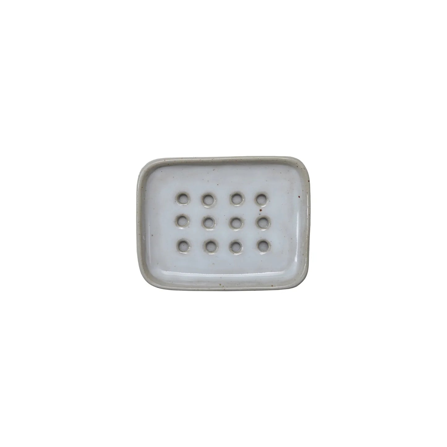 Stoneware Soap Dish White