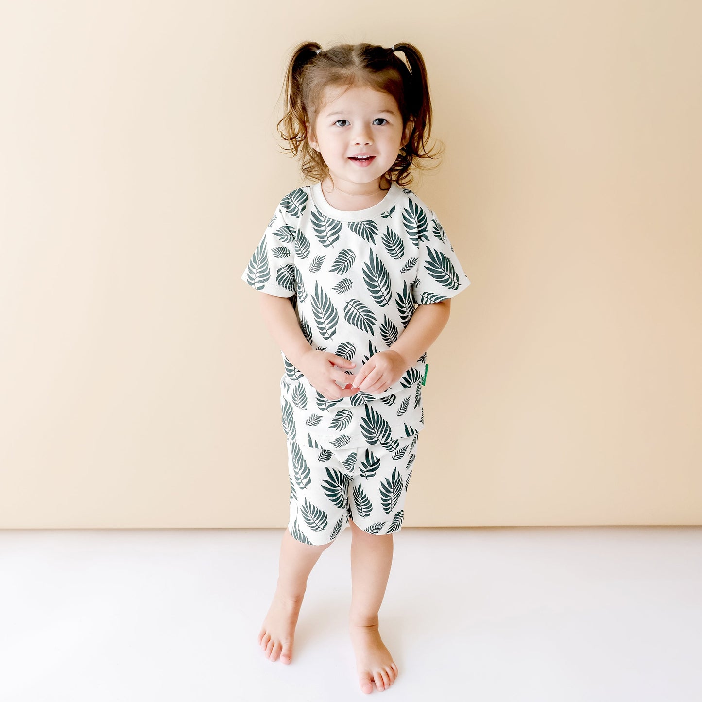 Baby 2 way zip Romper Palm Leaves-Parade