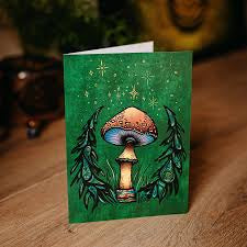 Card-amanita mushroom