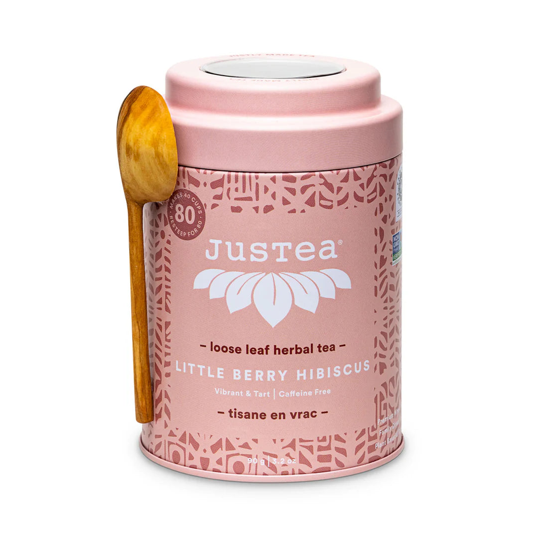 Little Berry Hibiscus tin & scoop - Fair trade, herbal tea