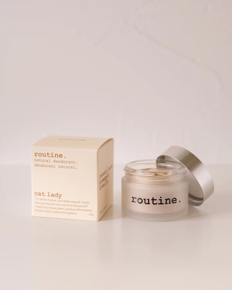 Cat Lady - Natural Cream Deodorant jar - Routine