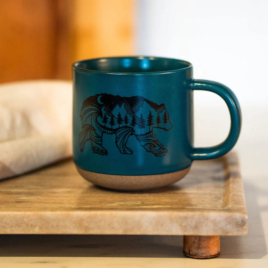 Ceramic Hand Drawn Mug - Nature Bear
