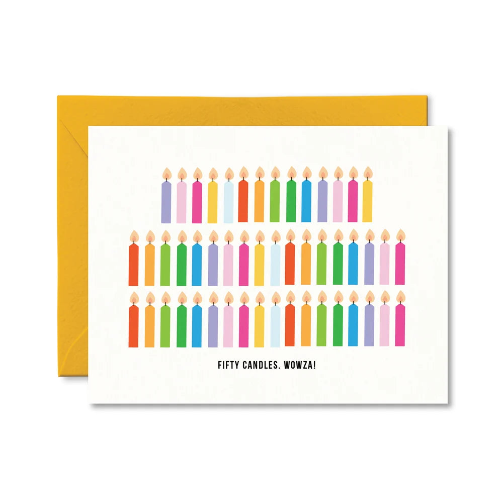 Fifty Candles - Birthday Card