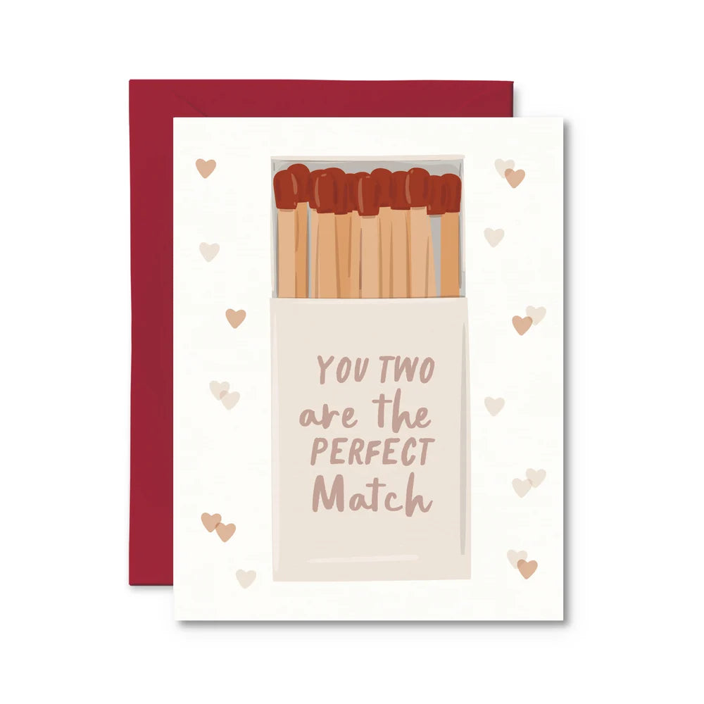 You Two Are The Perfect Match - Wedding card