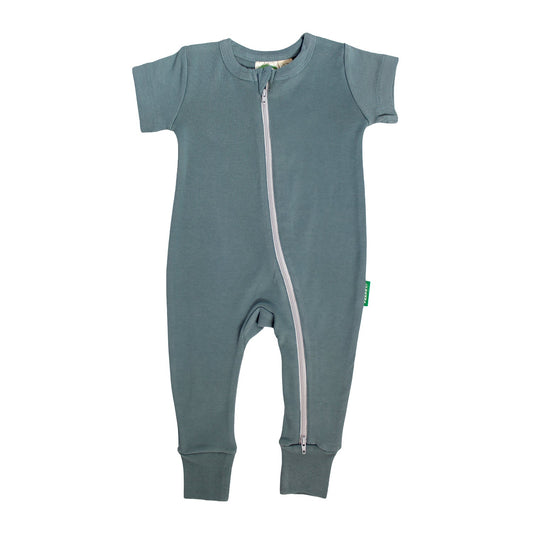 Baby 2 way zip romper ocean blue-parade