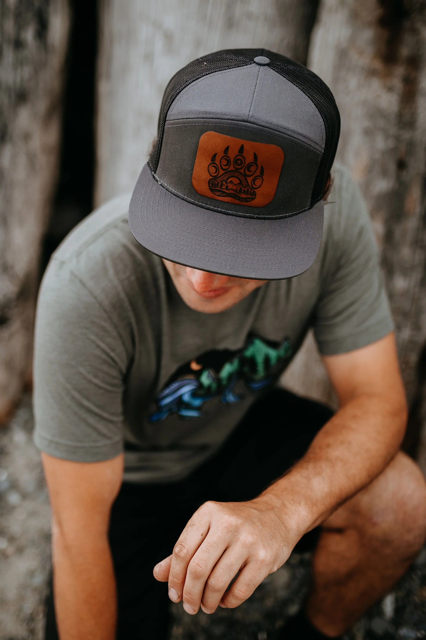 Bear Paw Flat Brim Hat