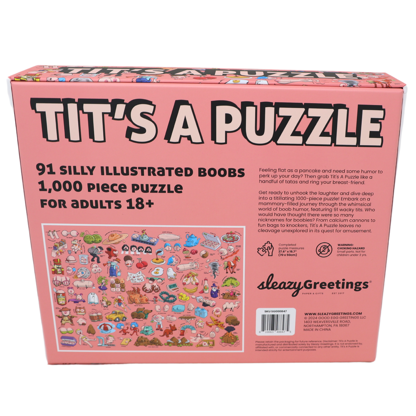 Tit's A Puzzle - Funny Boob Themed 1000 Piece Jigsaw Puzzle