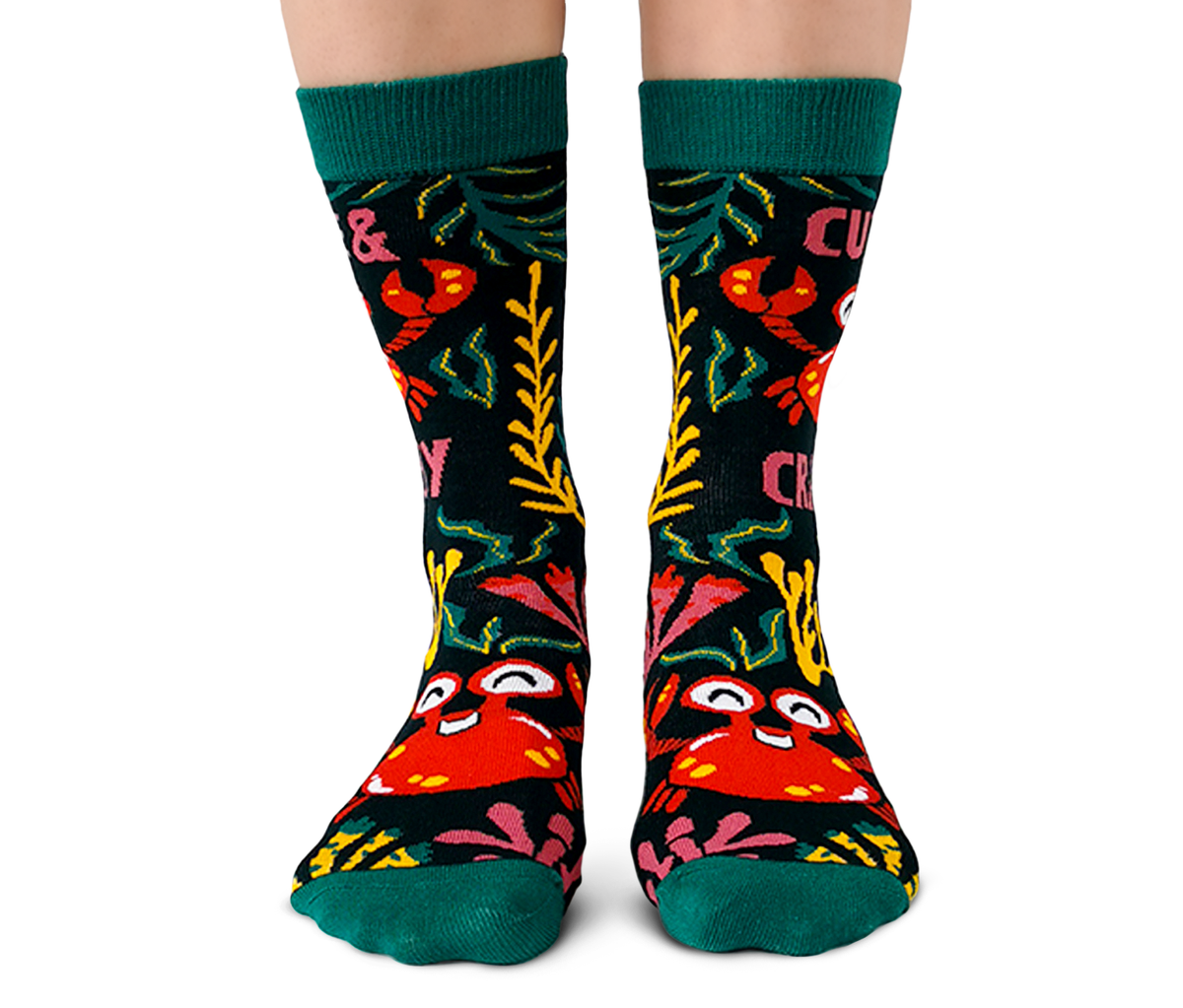 Cute and Crabby Socks - S/M (Women)