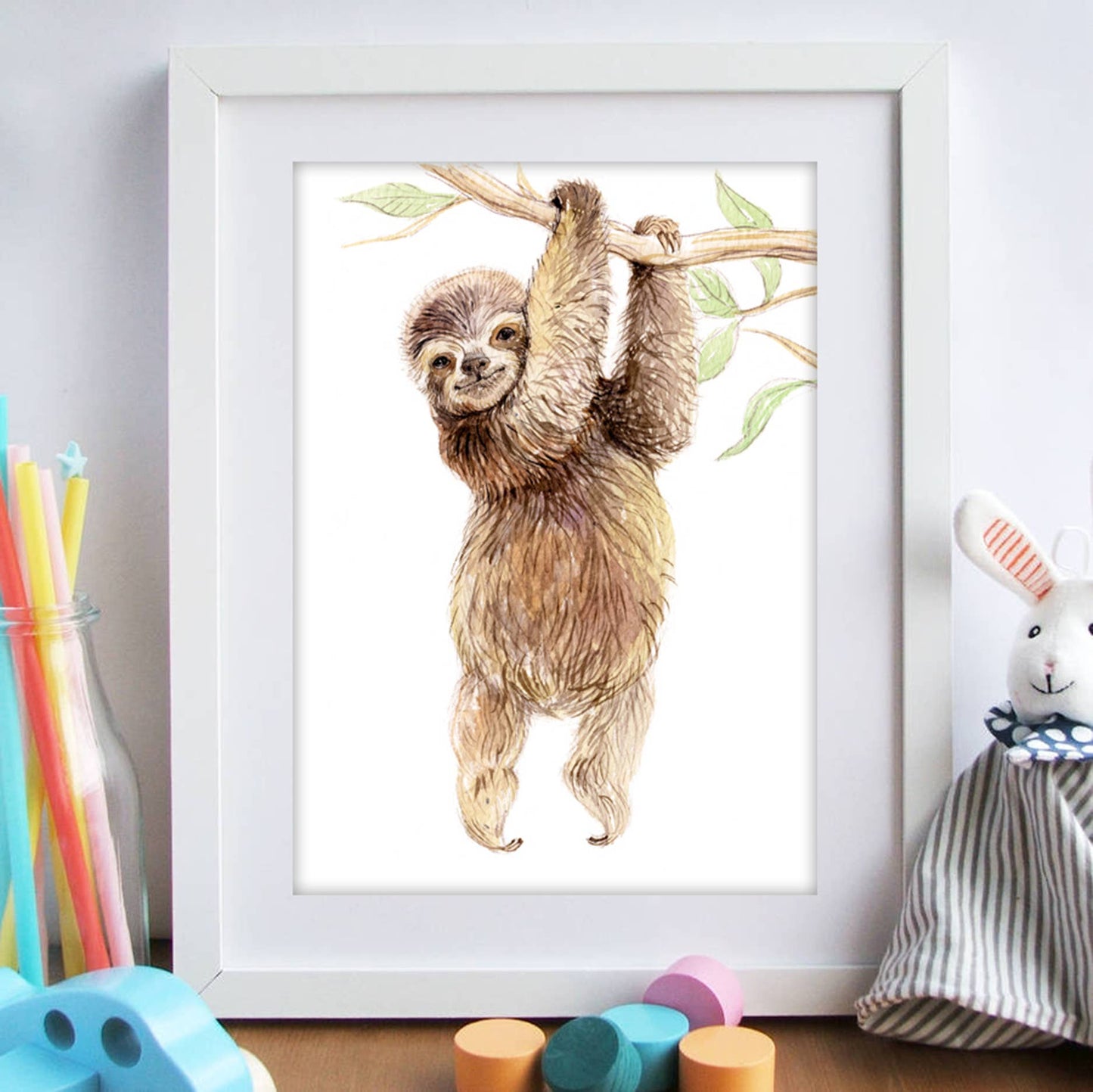 Baby Sloth Art Print