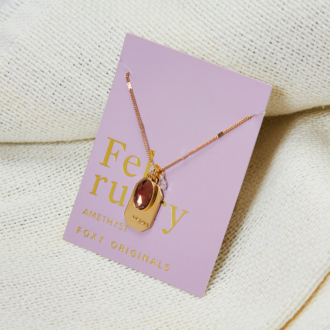 February Birthstone Necklace | Birthday Jewelry