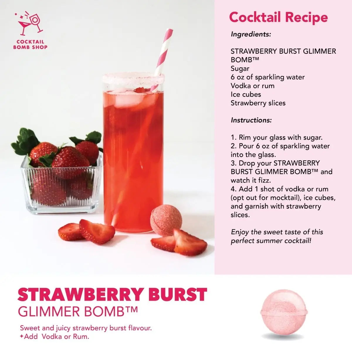 Strawberry Burst Cocktail Bomb 4pack