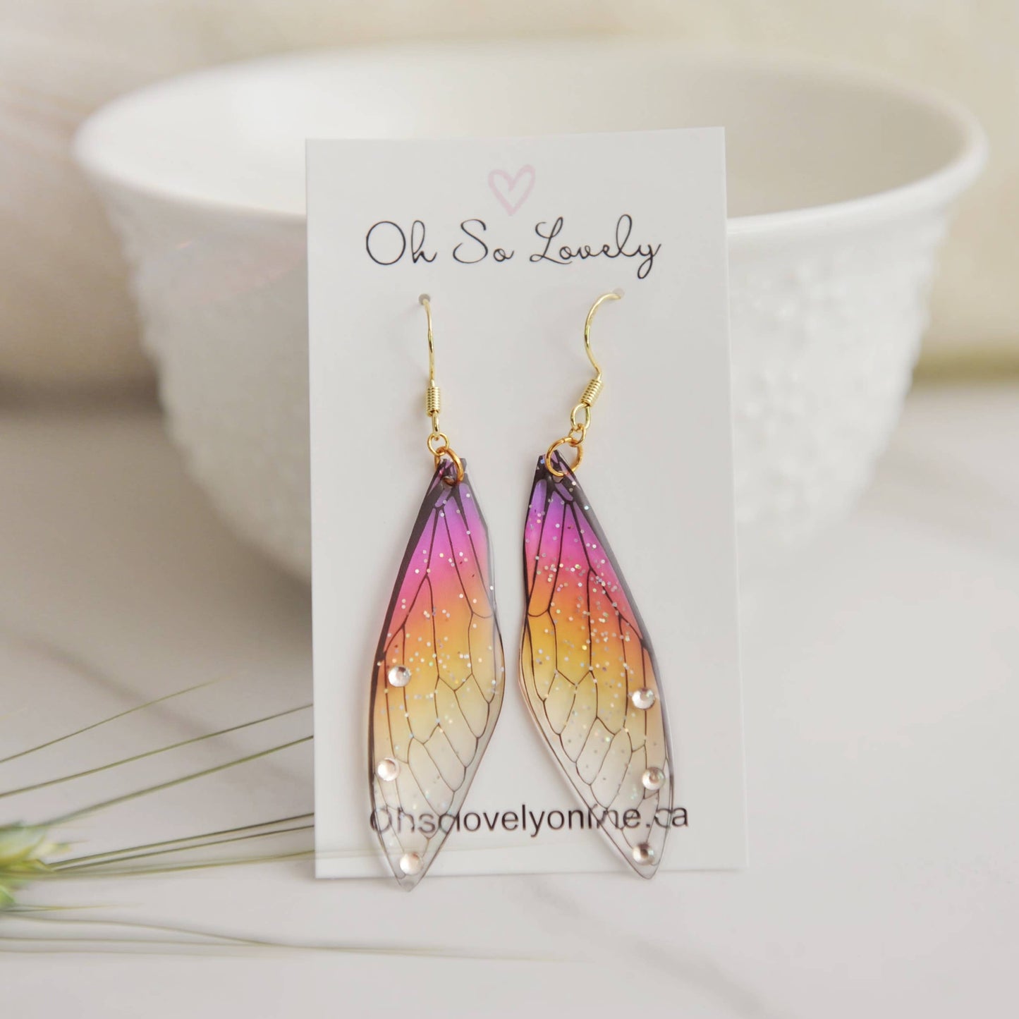 Sparkle Butterfly Wing Earrings