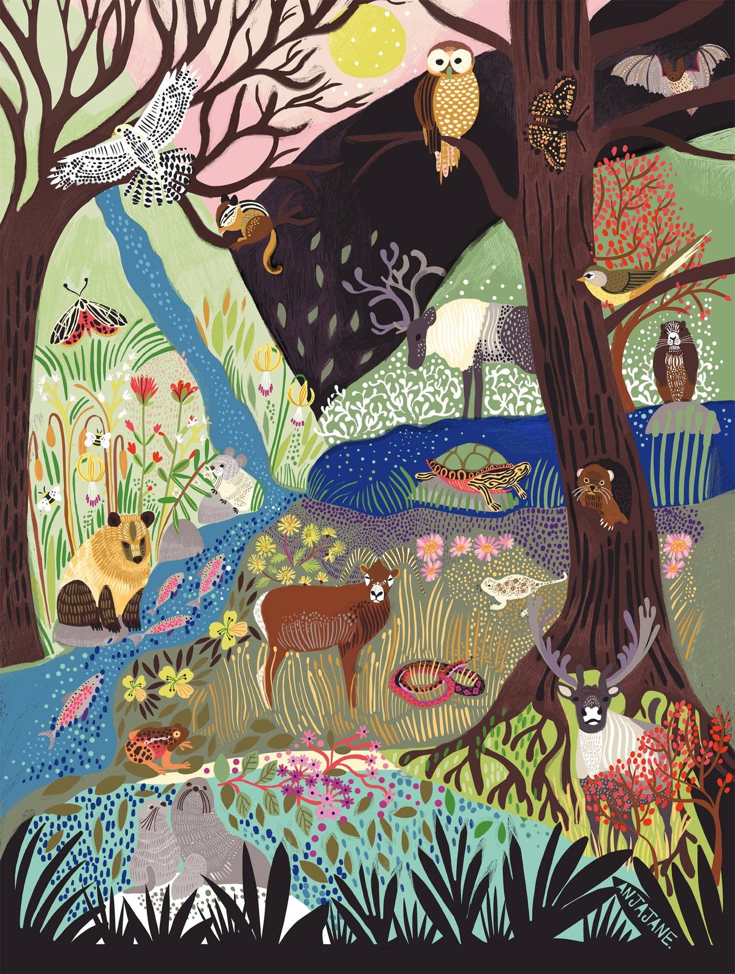 Endangered Animals Art Print